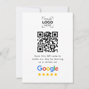 Google Review QR Code Business Review  Card