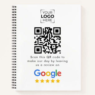 Google Review QR Code Business Review  Notebook