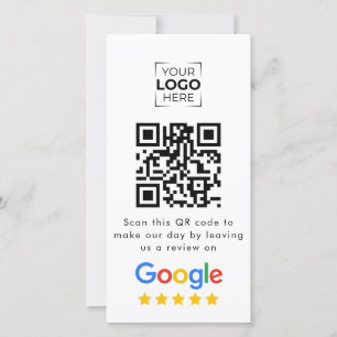 Google Review QR Code Business Review  Thank You Card