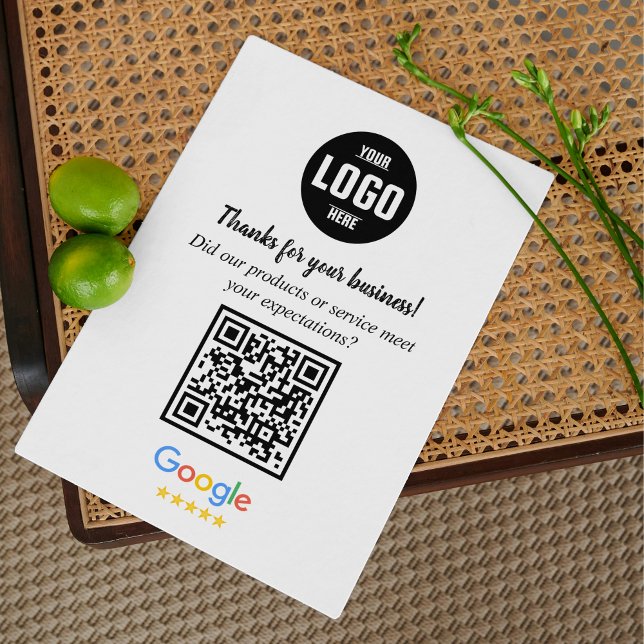 Google Review QR Code Cards | Business Thank You  (Google Review QR Code Cards | Business Thank You Inserts)