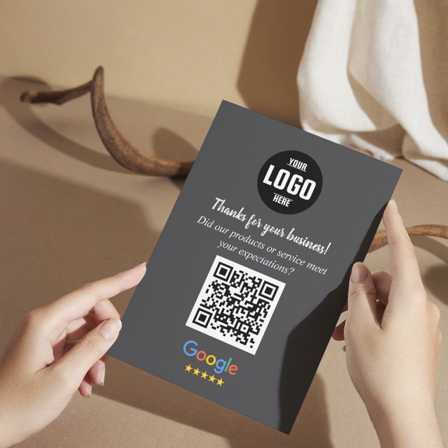 Google Review QR Code Cards | Business Thank You  (Google Review QR Code Cards | Business Enclosure Cards)