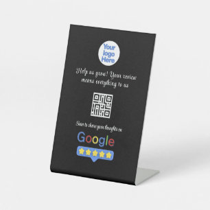 Google Review QR Code   Custom Business Feedback Pedestal Sign