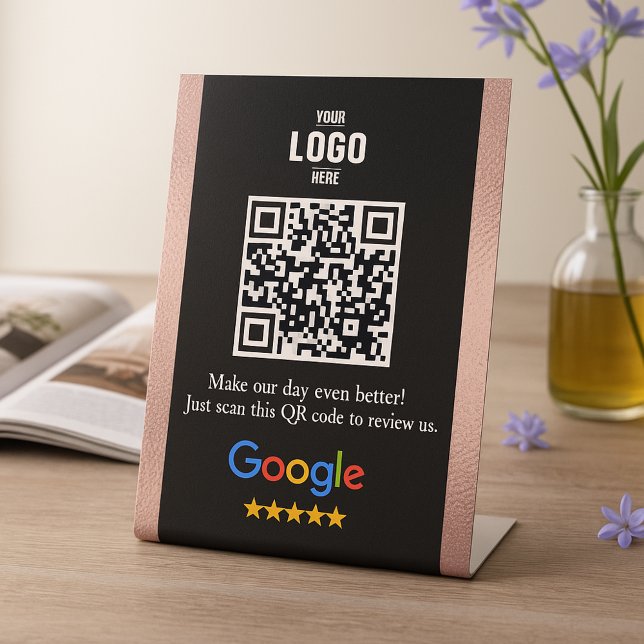 Google Review QR Code Pedestal Sign for Business (Google Review QR Code Pedestal Sign for Business)