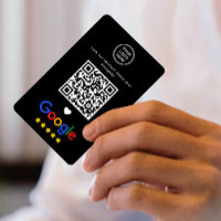 Google Review QR Code Thank You Sleek Black