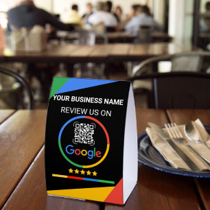 Google Review QR Code with Stars Black
