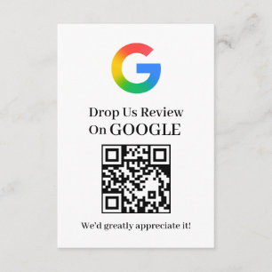 Google Review QR Feedback Business Insert Card