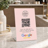 Google Review Request | QR Code Business Logo Pink