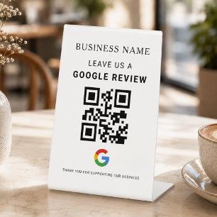 Google Review Tabletop Display Pedestal Sign