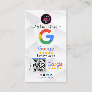 Google Review With QR Code Link Business Card
