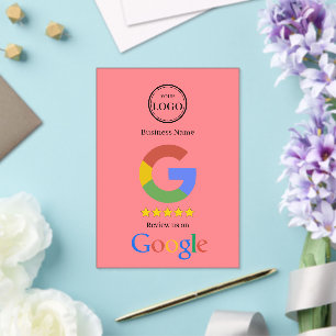 Google Review With QR Code Link Business Card Acrylic Invitations