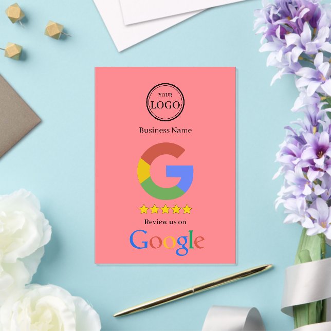 Google Review With QR Code Link Business Card Acrylic Invitations (Insitu (Wedding))