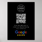 Google Reviews Business Rating Link QR Code Black