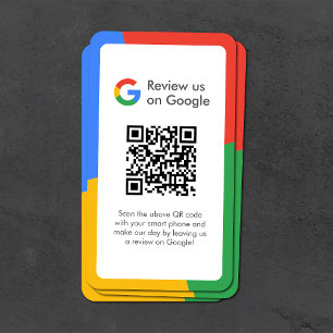 Google Reviews Business Review Link QR Code Business Card