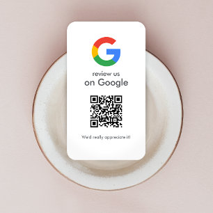 Google Reviews Business Review Link QR Code Business Card