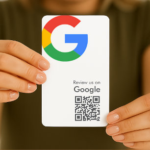Google Reviews   Business Review Link QR Code Card