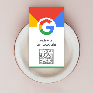 Google Reviews   Business Review Link QR Code Card