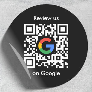 Google Reviews   Business Review Link QR Code Classic Round Sticker