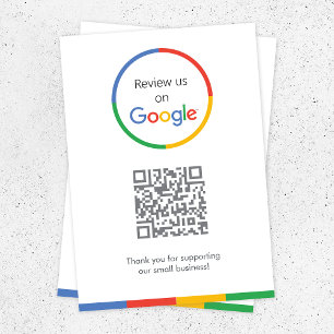 Google Reviews   Business Review Link QR Code Enclosure Card