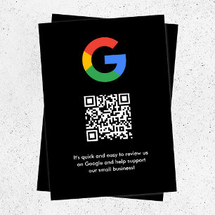 Google Reviews   Business Review Link QR Code Enclosure Card