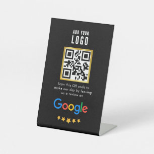 Google Reviews   Business Review Link QR Code Pedestal Sign