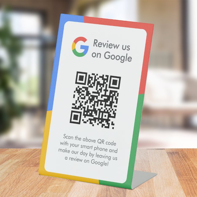 Google Reviews | Business Review Link QR Code Pedestal Sign (Creator Uploaded)