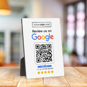 Google Reviews   Business Review Link QR Code Plaque