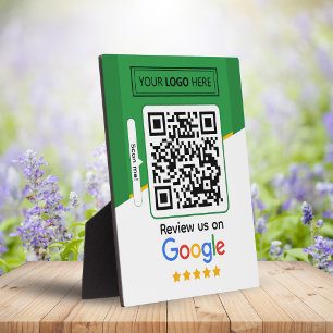 Google Reviews Business Review Link QR Code Plaque