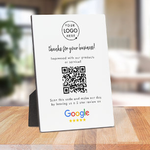 Google Reviews   Business Review Link QR Code Plaque