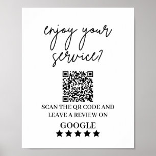 Google Reviews Business Review Link QR Code sign