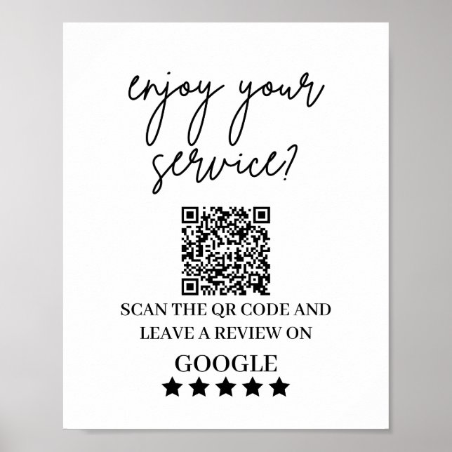 Google Reviews | Business Review Link QR Code sign (Front)
