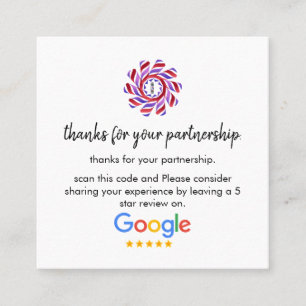 Google Reviews Business Review Link QR Code Squa Square Business Card