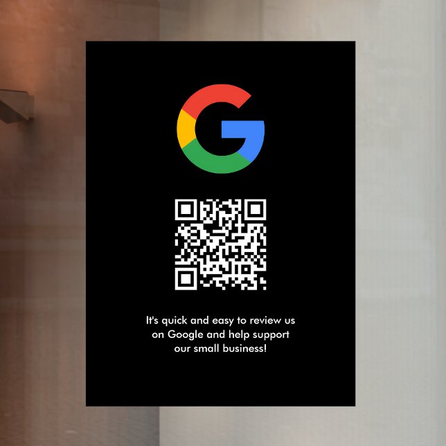 Google Reviews | Business Review Link QR Code Window Cling (Creator Uploaded)
