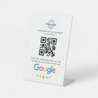 Google Reviews | Business Review QR Code Pedestal Sign