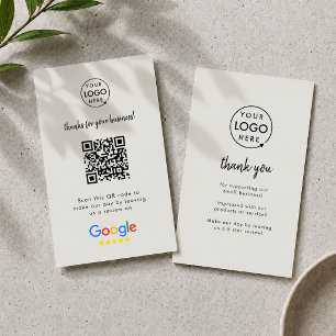 Google Reviews   Business Review Us Grey QR Code Card