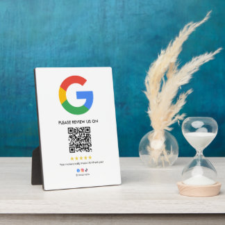 Google Reviews Easel Sign | QR Code Display Plaque
