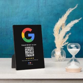 Google Reviews Easel Sign | QR Code Display Plaque