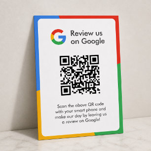 Google Reviews Enclosure Card   QR Code Insert