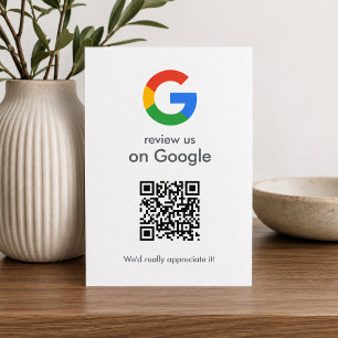 Google Reviews Enclosure Card   QR Code Insert