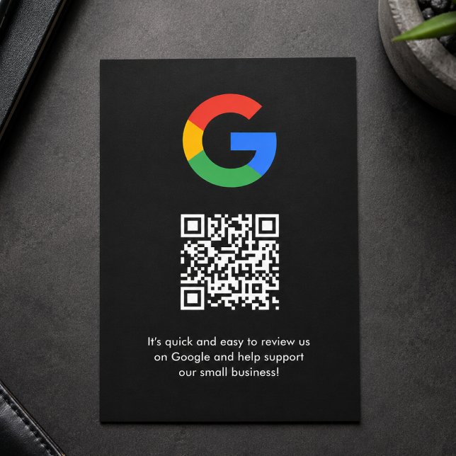 Google Reviews Enclosure Card | QR Code Insert (Gain Google reviews & grow your business with these editable rating request enclosure cards.)