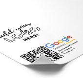 GOOGLE REVIEWS QR code Custom Branded Poster (Corner)