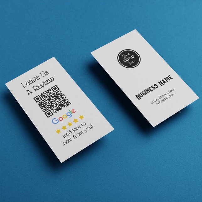 Google Reviews QR Code Leave Us A Review Us Business Card (Creator Uploaded)