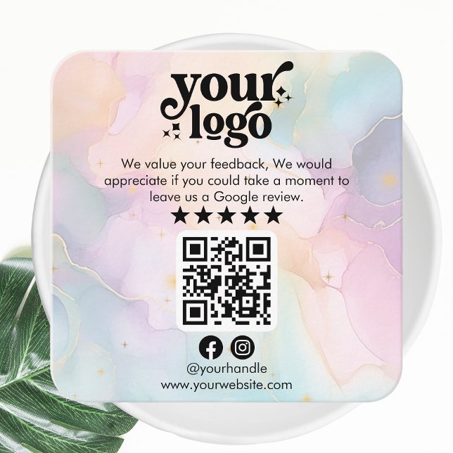 Google Reviews QR Code Modern Logo Business Review Enclosure Card (Creator Uploaded)