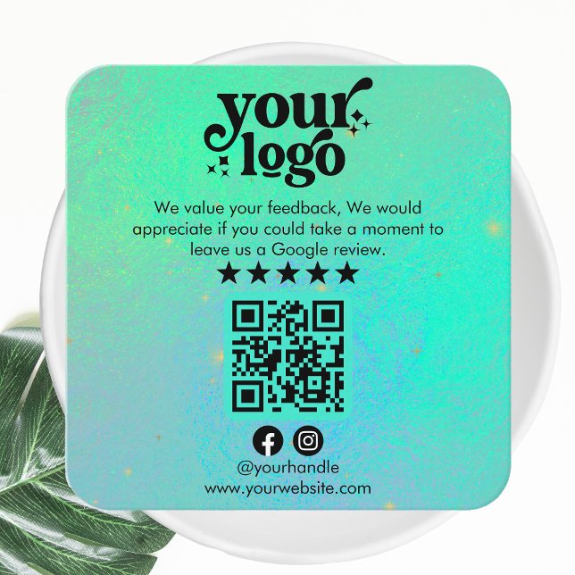 Google Reviews QR Code Modern Logo Business Review Enclosure Card (Creator Uploaded)