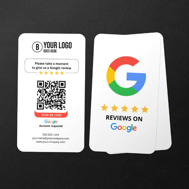 Google Reviews QR Code Rate My Business 5 Star Card (Creator Uploaded)