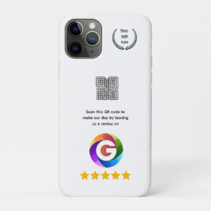 Google Reviews Tabletop Sign QR Code Pedestal iPhone 11 Pro Case