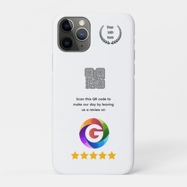 Google Reviews Tabletop Sign | QR Code Pedestal Case-Mate iPhone Case (Back)