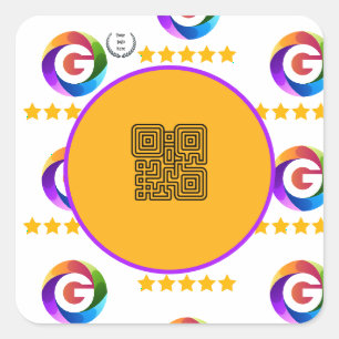 Google Reviews Tabletop Sign   QR Code Pedestal Square Sticker