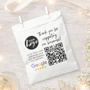 Google Reviews Thank You Logo QR Code Favour Bags