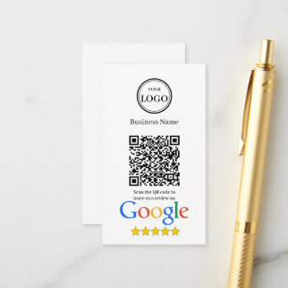 Google Reviews With QR Code And Business Logo Enclosure Card