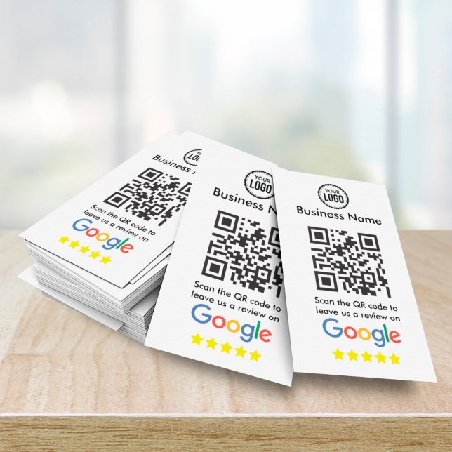 Google Reviews With QR Code And Business Logo Enclosure Card (Creator Uploaded)